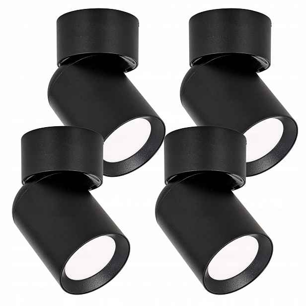Stropní svítidlo nástěnná lampa Spot halogenová lampa GU10 Černá Tuba X4