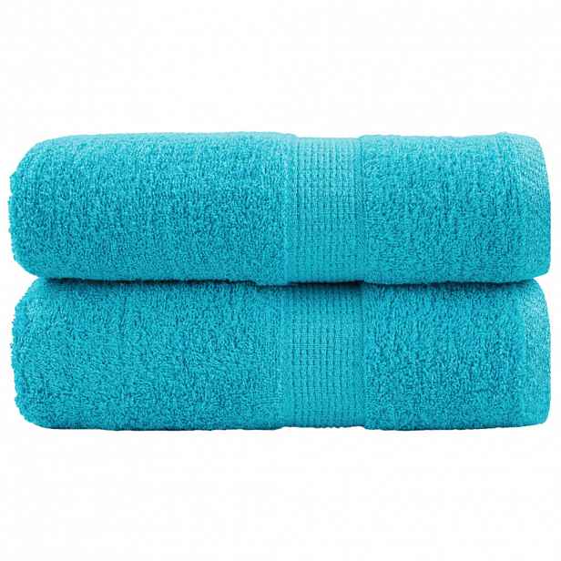 vidaXL Premium ručníky SOLUND 2 ks tyrkysové 30 x 50 cm 600 g/m²