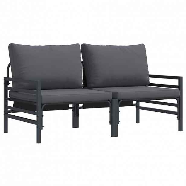 vidaXL Venkovní nábytek 2 Kus Antracit 80 x 80 x 71 cm Ocel