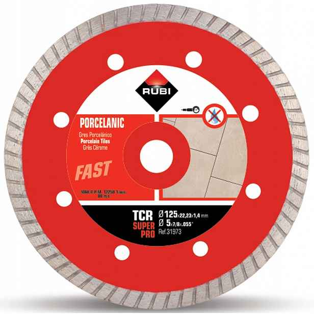 Diamantový Kotouč Pro Gres Tcr 125 MM Superpro 31973 Rubi