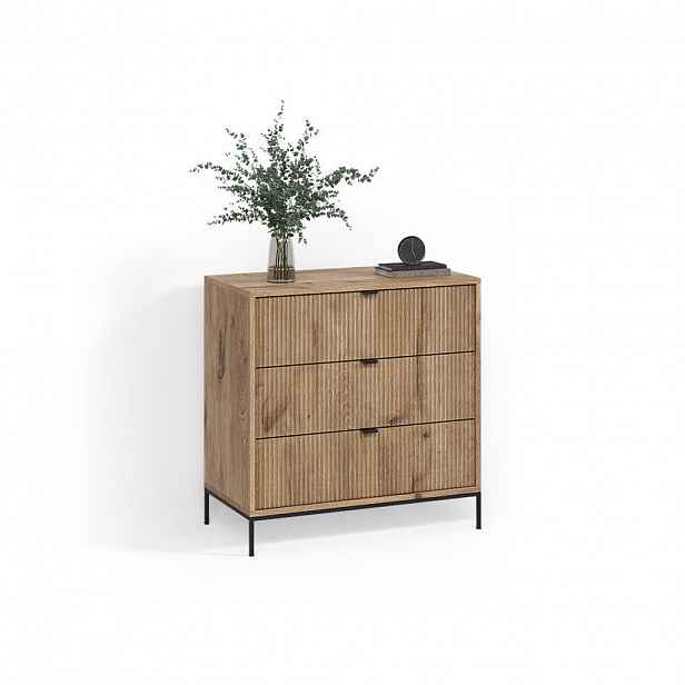 Livinity® KOMODA Aterno Dub Viking 42 x 81.2 cm se 3 zásuvkami