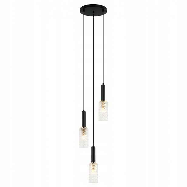 Perola Závěsná lampa Černá Zlatá Vertikální 3xE14 40W IP20