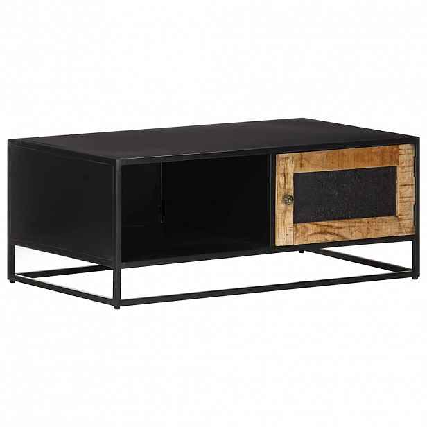 vidaXL Konferenční stolek 90 x 50 x 35 cm hrubé mangovníkové dřevo