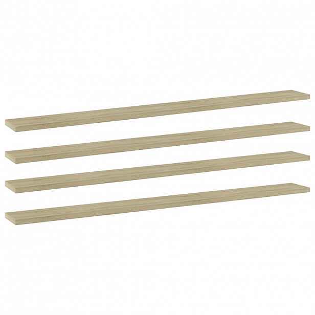 vidaXL Přídavné police 4 ks dub sonoma 100 x 10 x 1,5 cm dřevotříska