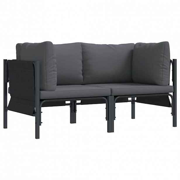 vidaXL Venkovní nábytek 2 Kus Antracit 80 x 80 x 71 cm Ocel
