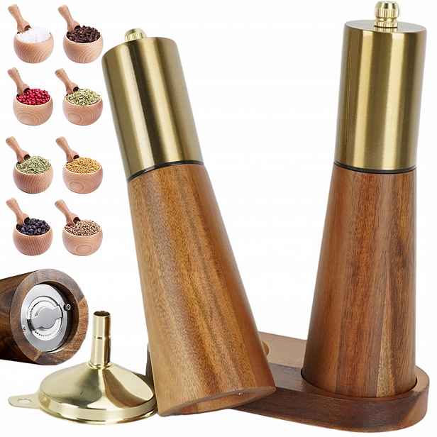 2XPŘÍRUČKA Mlýnek Na Pepř Sůl Odolný, Nastavitelný, Ergonomický