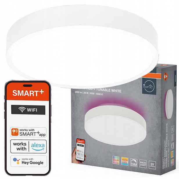 Stropní Svítidlo Led svítidlo 28W 1400lm 3000-6500K Cct Bílý Smart WiFi Orbis Osram