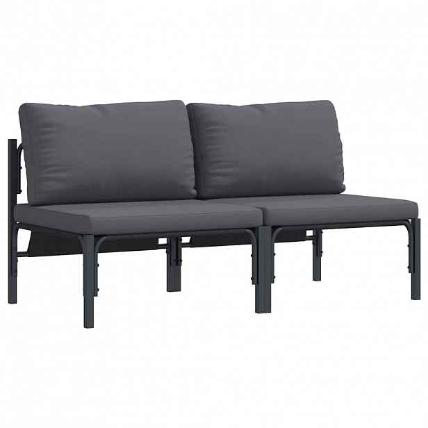 vidaXL Venkovní nábytek 2 Kus Antracit 80 x 80 x 71 cm Ocel