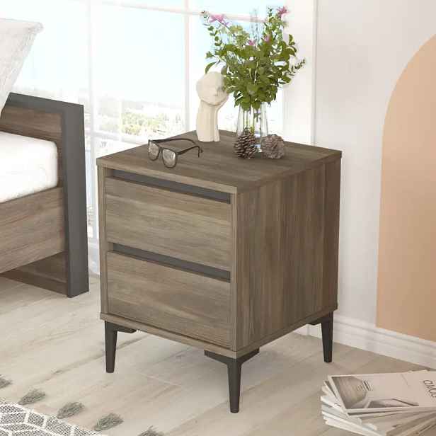 Casarredo Noční stolek GARBER - ořech/šedá
