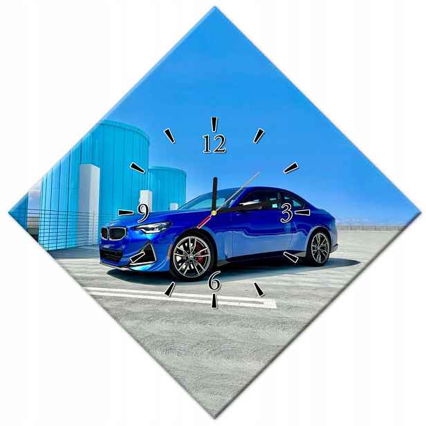 Hodiny 56x56 Modré Bmw Auto