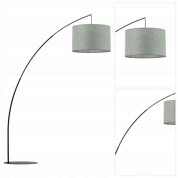 Podlahová lampa Moby zelená, jemné světlo v čtečce Tk Lighting