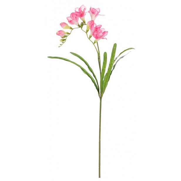 Umělá květina Frézie 60 cm, růžová