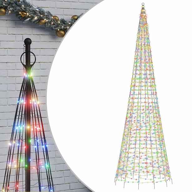 vidaXL LED vánoční stromek 1534 barevných LED diod 500 cm