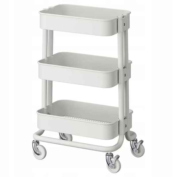 Ikea Raskog kuchyňský vozík na kolečkách mobilní bar bílý 28x38x61 cm