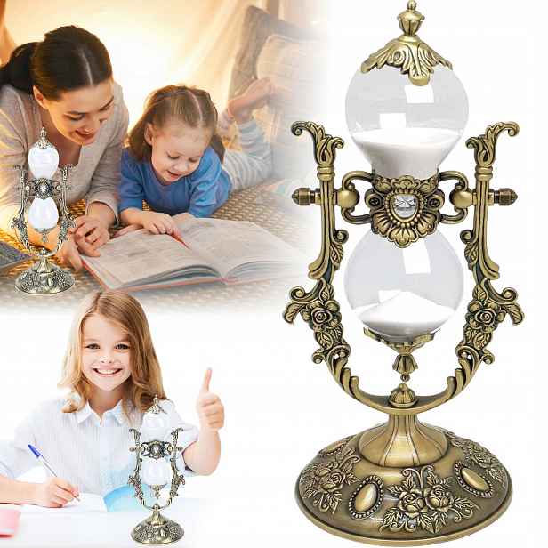 Klepsydra 15 minut s květinovým vzorem Retro styl pro meditaci a terapii