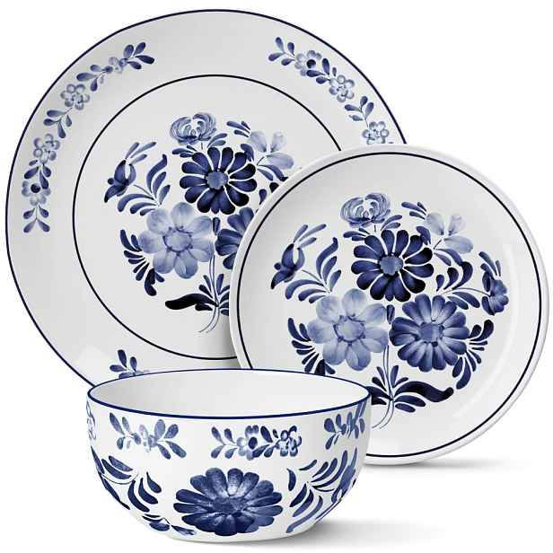 Komplet Magda Gessler Jídelní Servis Porcelánové Talíře 12el 4 Osoby Vzor
