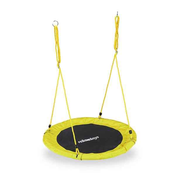 Relaxdays HOUPAČKA hnízdová Žlutá nastavitelná výška 110 cm