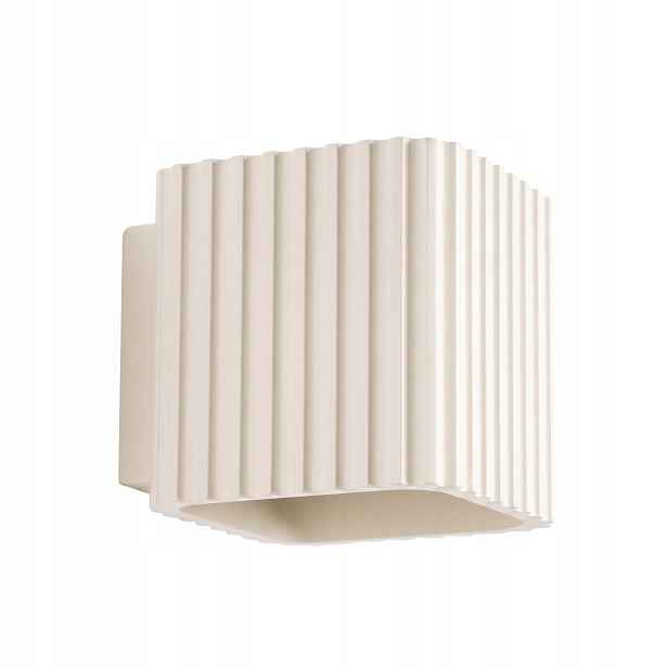 Sollux Lighting nástěnná lampa Riff béžová rýhovaná 1xG9 8W nahoru a dolů