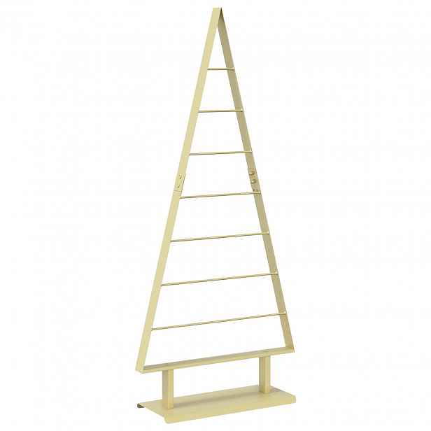 vidaXL Kovový vánoční stromeček KUOPIO 125 cm Ocel Zlatá