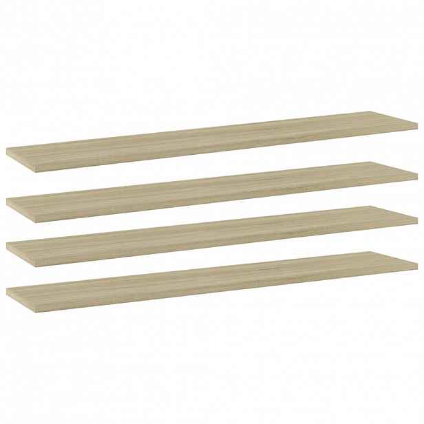 vidaXL Přídavné police 4 ks dub sonoma 100 x 20 x 1,5 cm dřevotříska