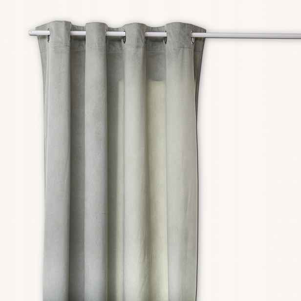 Závěs Polyester 140 X 260 CM Šedá S Očky Na Okna