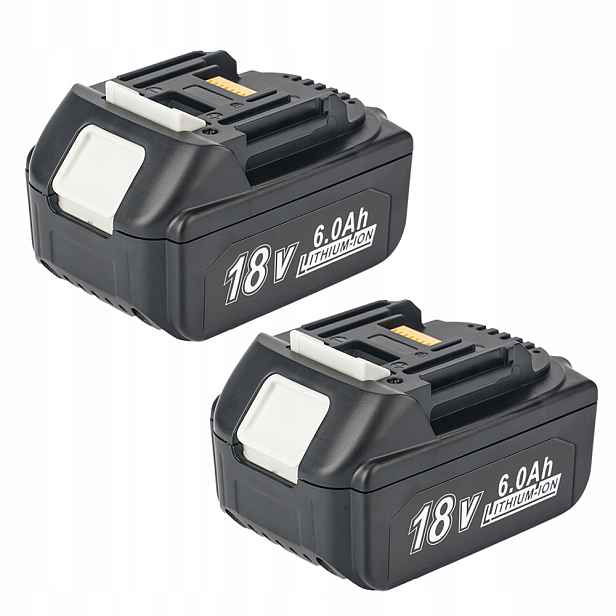 2 Nová baterie 6.0 Ah Akumulátory pro elektronářadí Nabíječky Led indikátor