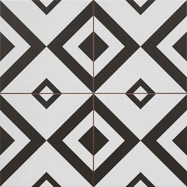 Dlažba Peronda FS Patchworks Brixton černobílá 45x45 cm mat BRIXTON45