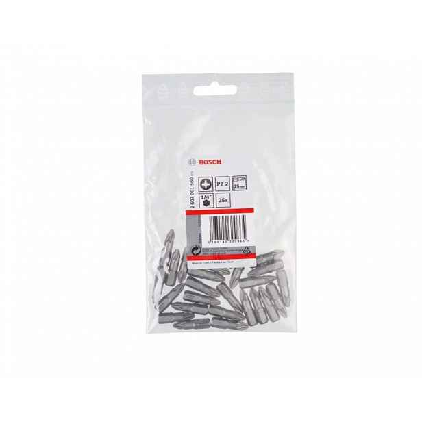 Bosch - Sada bitů PZ2, délka 25 mm, 25 ks 2607001560