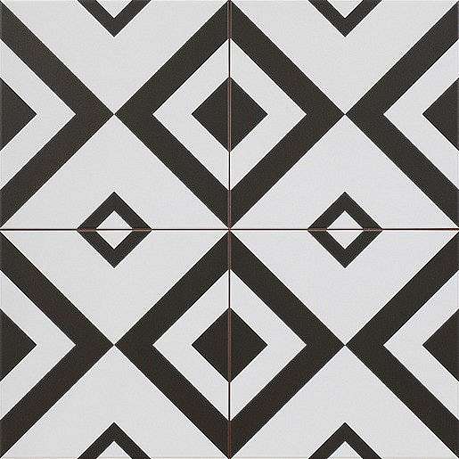Dlažba Peronda FS Patchworks Brixton černobílá 45x45 cm mat BRIXTON45