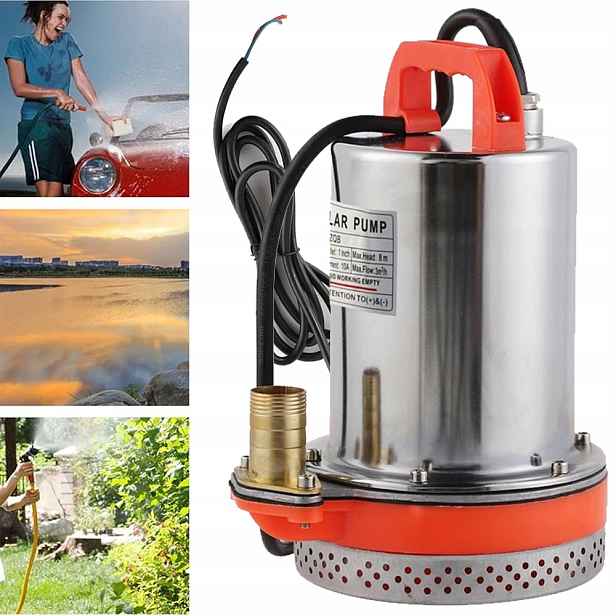Ponorné Čerpadlo Na Špinavou Vodu DC 12V 180W 3000 L/h Pro Zahradní Jezírko