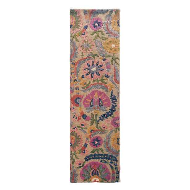 Ručně tkaný vlněný běhoun 80x300 cm Amira Floral  – Flair Rugs