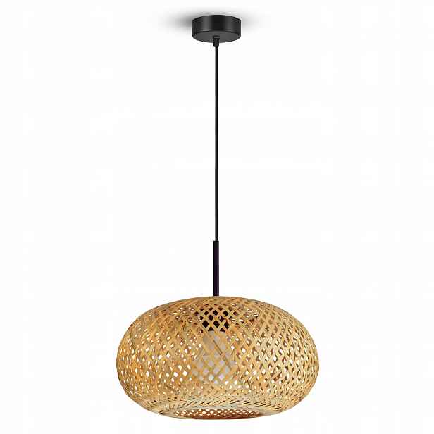 Závěsné Stropní Svítidlo Bambusová pletená Boho 40 cm přírodní 580-EZ400 Led