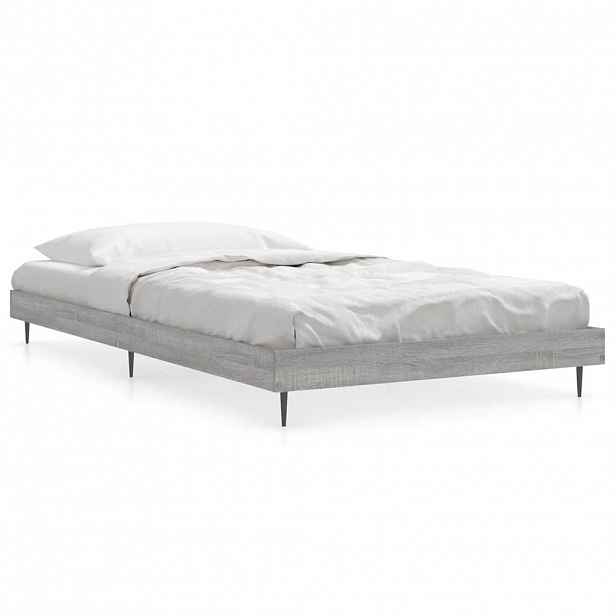 vidaXL Rám postele šedý sonoma 90 x 200 cm kompozitní dřevo