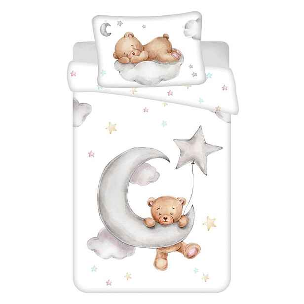 Bavlněné dětské povlečení do postýlky 100x135 cm Teddy "Moon" – Jerry Fabrics