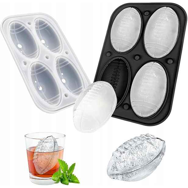 Silikonová forma na led, s víčkem, kulatá koule