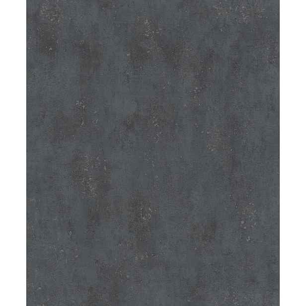 Tmavě šedá tapeta s architektonickým betonu efektem do obývacího pokoje 10M X 106CM