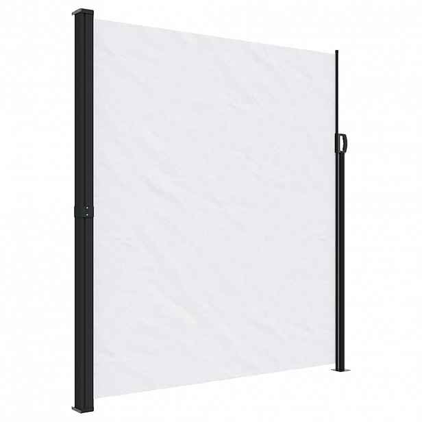 vidaXL Zatahovací boční markýza bílá 220 x 500 cm
