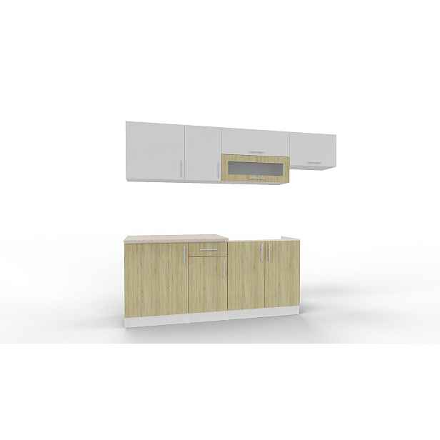 Kasvo MARKÉTA kuch. linka 240 cm Dub Sonoma / bílá