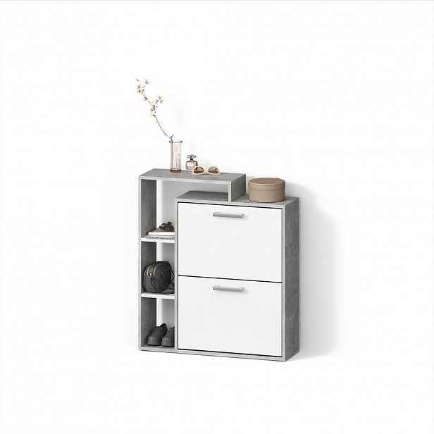 Livinity® BOTNÍK Ortello Bílá/beton 24.5 x 90 cm