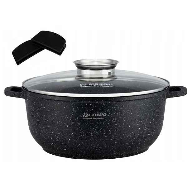 Hrnec Zapékací Mísa 18,5L 40cm Indukce Plynová Trouba Edenberg 8155 víko