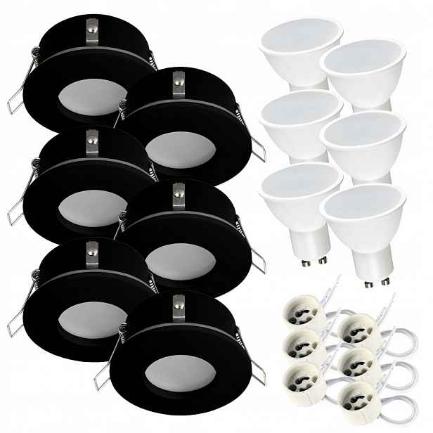 Kulaté Stropní Svítidlo Halogenové svítidlo Koupelna Podbitka IP44 Led žárovka GU10 7W neutrální