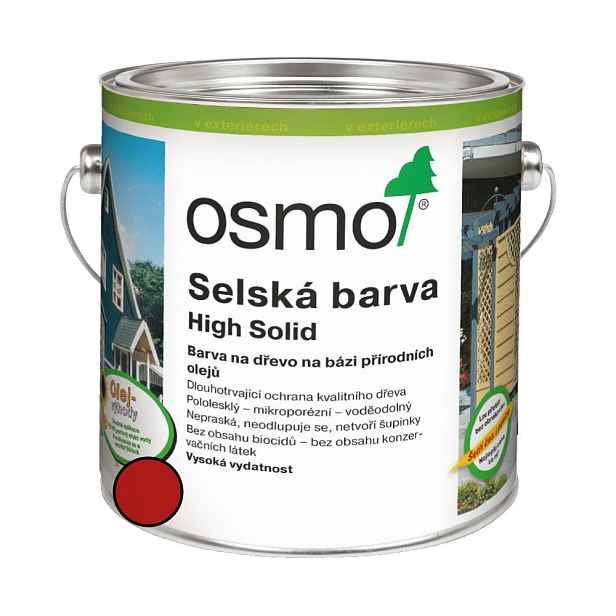 Nátěr venkovní Osmo 2311 Selská barva karmín. červená 2,5 l