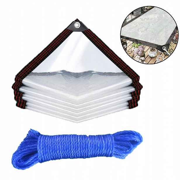 Průhledná Zahradní Terasová Plachta Voděodolná S Anti-uv Oky 3*3 M
