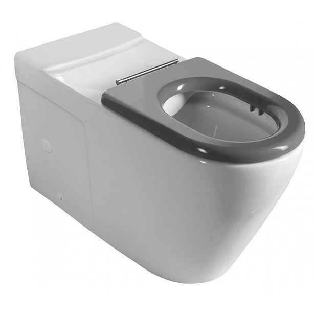 Sapho - WC kombi mísa bezbariérová, vario odpad, Rimless, bílá MC102-111