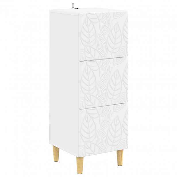 vidaXL Skříň se zásuvkami 33 x 34,5 x 90 cm Kompozitní dřevo Bílá