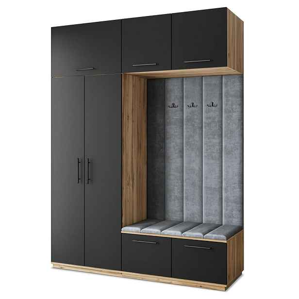 MASSENO MODERNÍ PŘEDSÍŇOVÁ SESTAVA REMA, 180/240/60 cm, dub Wotan