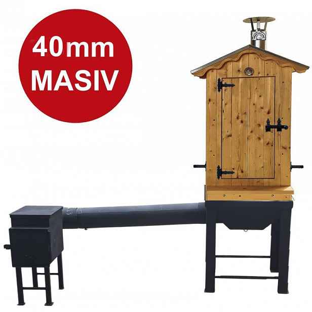 Dřevěná udírna Master Smoker 40 L s topeništěm