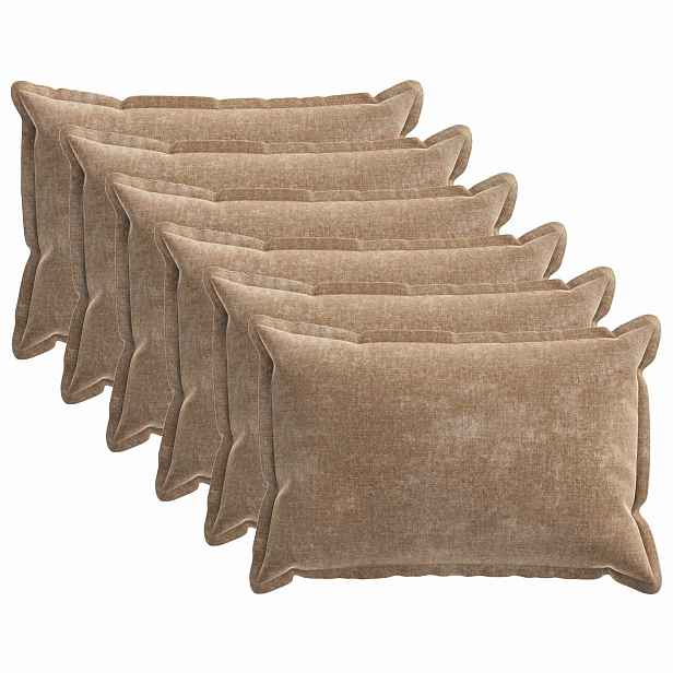 vidaXL Povlak na polštář 6 ks HOUTEN Hnědá 40 x 60 cm