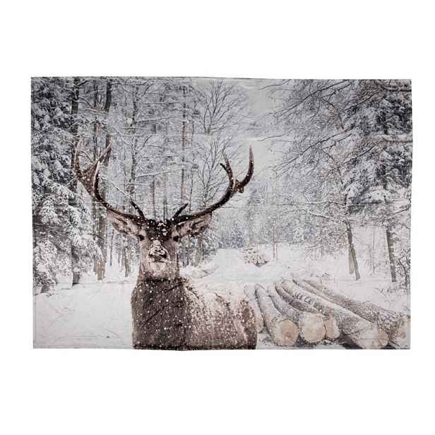 Zimní plyšový pléd s jelenem Deer - 130*170 cm Clayre & Eef