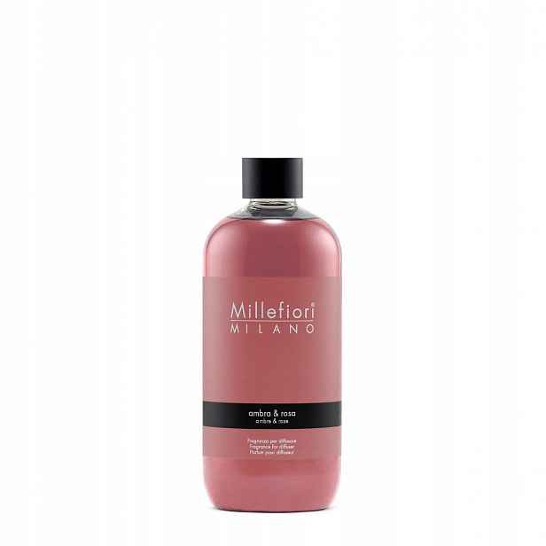 Millefiori Milano doplňovač tyčinek 500 ml Ambra & Rosa